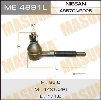 Masuma ME-4891L Tie rod end left ME4891L