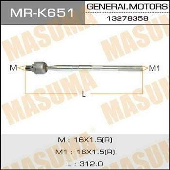 Masuma MR-K651 Inner Tie Rod MRK651