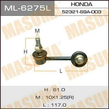 Masuma ML-6275L Rod/Strut, stabiliser ML6275L
