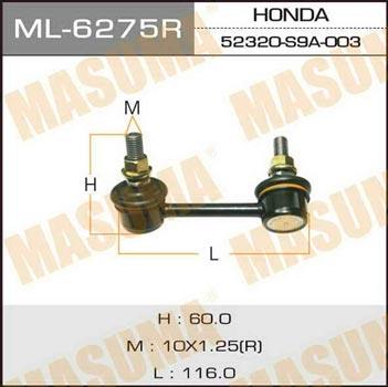 Masuma ML-6275R Rod/Strut, stabiliser ML6275R