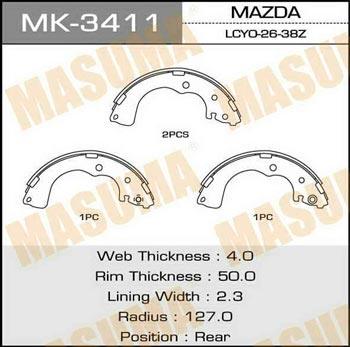 Masuma MK-3411 Brake shoe set MK3411