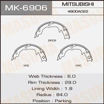 Masuma MK-6906 Brake shoe set MK6906