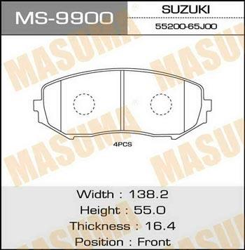 Masuma MS-9900 Brake shoe set MS9900