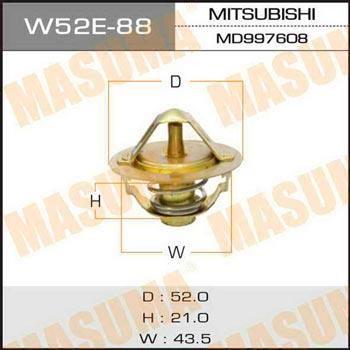 Masuma W52E-88 Thermostat, coolant W52E88