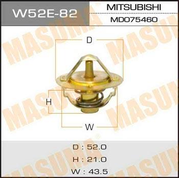 Masuma W52E-82 Thermostat, coolant W52E82