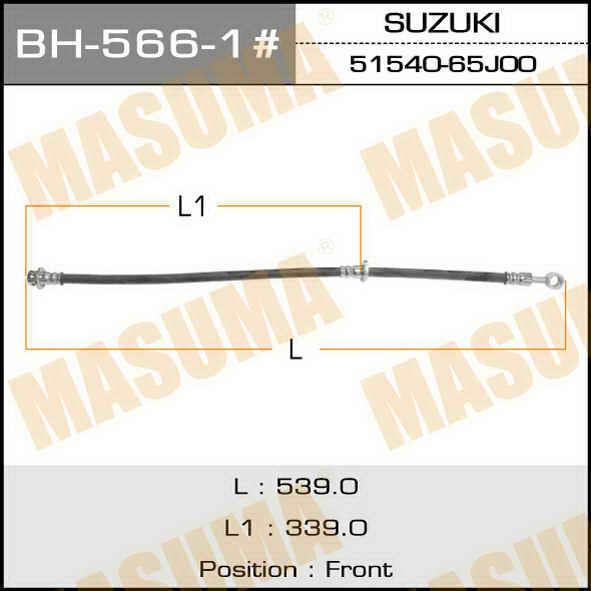 Masuma BH-566-1 Brake Hose BH5661