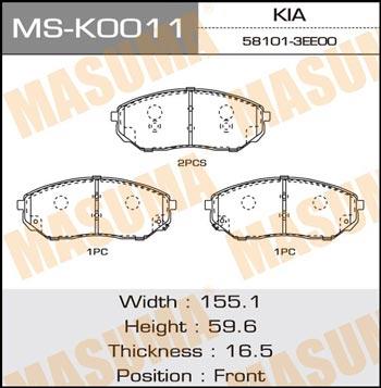 Masuma MS-K0011 Brake shoe set MSK0011