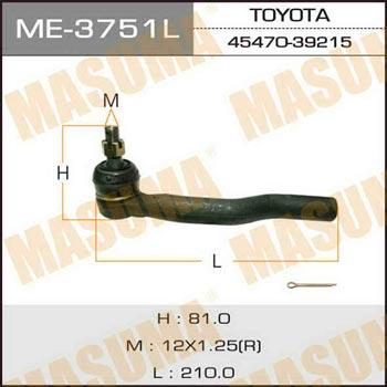 Masuma ME-3751L Tie rod end left ME3751L