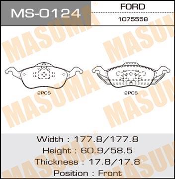 Masuma MS-0124 Brake shoe set MS0124