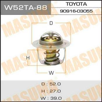 Masuma W52TA-88 Thermostat, coolant W52TA88