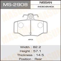 Masuma MS-2908 Brake shoe set MS2908