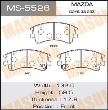 Masuma MS-5526 Brake shoe set MS5526