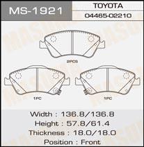 Masuma MS-1921 Brake shoe set MS1921