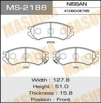 Masuma MS-2188 Brake shoe set MS2188
