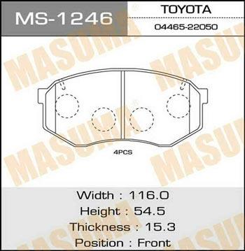 Masuma MS-1246 Brake shoe set MS1246