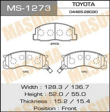 Masuma MS-1273 Brake shoe set MS1273