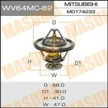 Masuma WV64MC-82 Thermostat, coolant WV64MC82