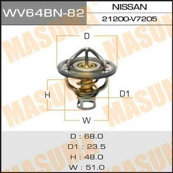 Masuma WV64BN-82 Thermostat, coolant WV64BN82