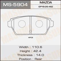 Masuma MS-5904 Brake shoe set MS5904