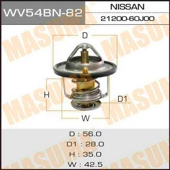 Masuma WV54BN-82 Thermostat, coolant WV54BN82