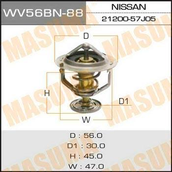 Masuma WV56BN-88 Thermostat, coolant WV56BN88
