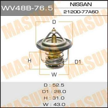 Masuma WV48B-76.5 Thermostat, coolant WV48B765