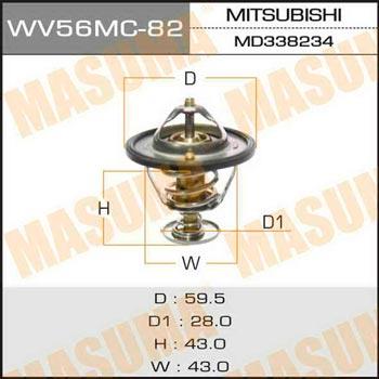 Masuma WV56MC-82 Thermostat, coolant WV56MC82
