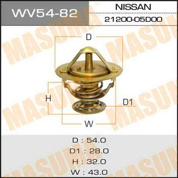 Masuma WV54-82 Thermostat, coolant WV5482