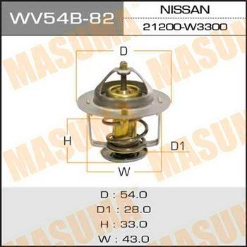 Masuma WV54B-82 Thermostat, coolant WV54B82