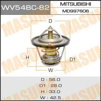 Masuma WV54BC-82 Thermostat, coolant WV54BC82