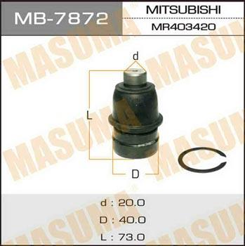 Masuma MB-7872 Ball joint MB7872