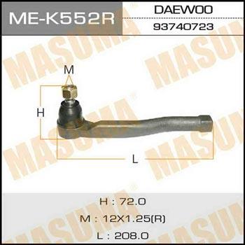 Masuma ME-K552R Tie rod end right MEK552R