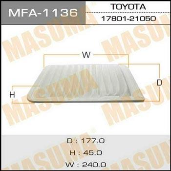 Masuma MFA-1136 Air filter MFA1136