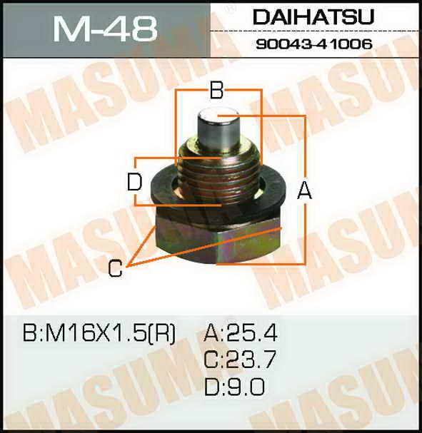 Masuma M-48 Sump plug M48