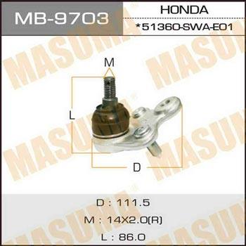 Masuma MB-9703 Ball joint MB9703