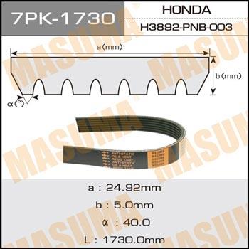 Masuma 7PK-1730 V-ribbed belt 7PK1730 7PK1730