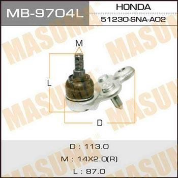 Masuma MB-9704L Ball joint MB9704L