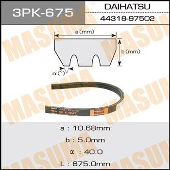 Masuma 3PK-675 V-ribbed belt 3PK675 3PK675