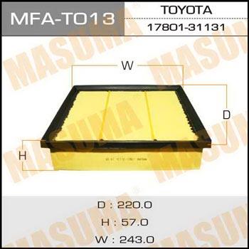Masuma MFA-T013 Air filter MFAT013