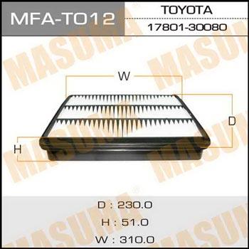 Masuma MFA-T012 Air filter MFAT012