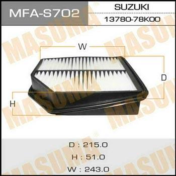 Masuma MFA-S702 Air filter MFAS702