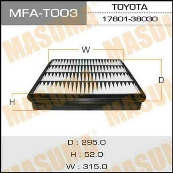 Masuma MFA-T003 Air filter MFAT003