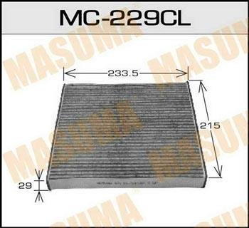 Masuma MC-229CL Filter, interior air MC229CL