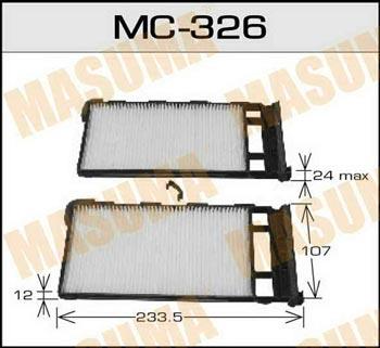 Masuma MC-326 Filter, interior air MC326