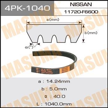 Masuma 4PK-1040 V-ribbed belt 4PK1040 4PK1040