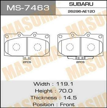 Masuma MS-7463 Brake shoe set MS7463