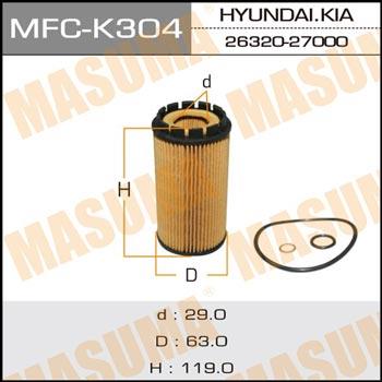 Masuma MFC-K304 Oil Filter MFCK304