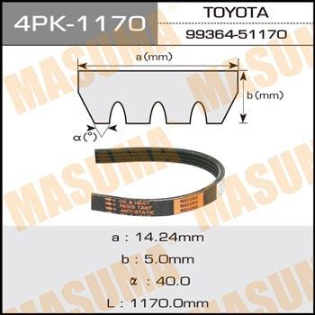Masuma 4PK-1170 V-ribbed belt 4PK1170 4PK1170