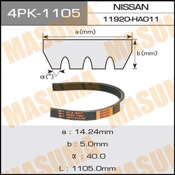 Masuma 4PK-1105 V-ribbed belt 4PK1105 4PK1105