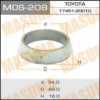 Masuma MOS-208 O-ring exhaust system MOS208